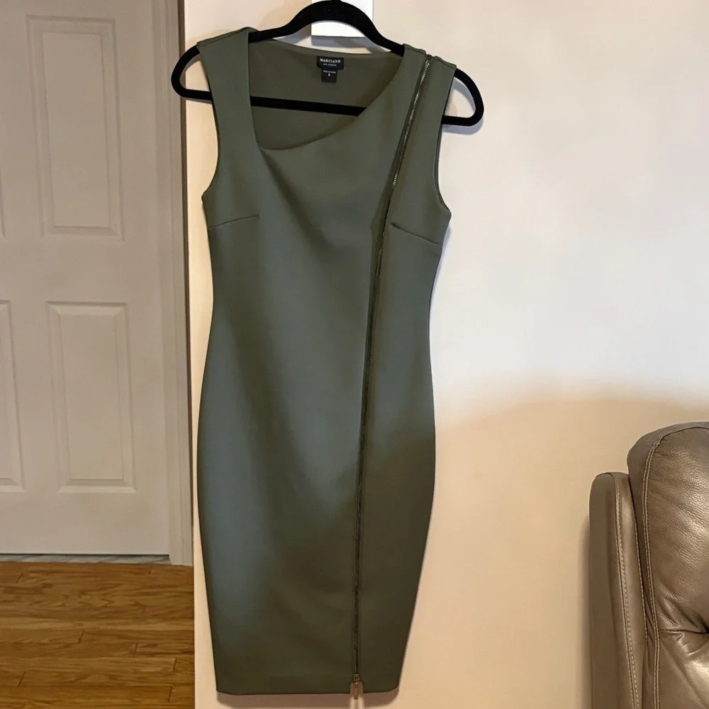 Marciano Olive Green Mini Dress - Picture 2 of 12